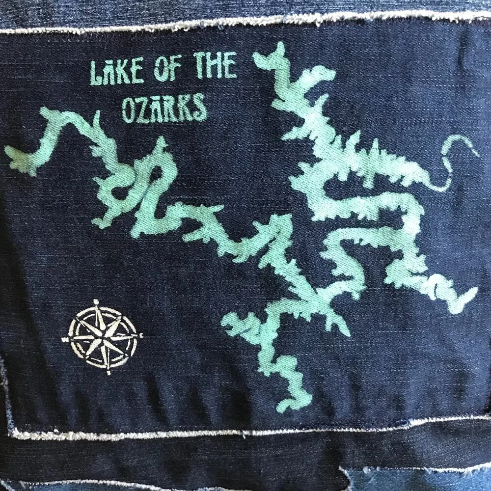 Lake of the Ozarks Pillow Cover 18 x 18 Summer House Cabin Decor Boating Fishing